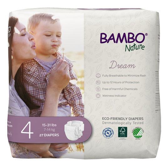 Unisex Baby Diaper Bambo® Nature Dream Size 4 Disposable Heavy Absorbency