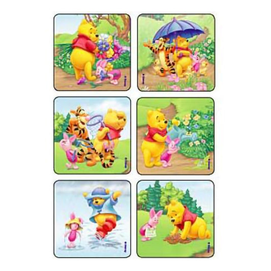 Kids Love Stickers® 90 per Pack Sunny time Pooh and Pals Sticker 2-1/2 Inch