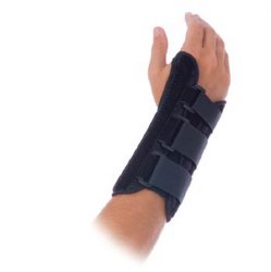 Wrist Brace Rolyan® Fit Fabric / Spandex / Metal Right Hand Black Large
