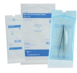 Sterilization Pouch Cardinal Health™ Ethylene Oxide (EO) Gas Sterilization 8 X 16 Inch Transparent Blue / White Self Seal Paper / Film