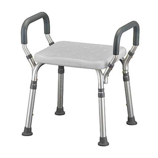 Bath Bench Nova Removable Arms Aluminum Frame Without Backrest 15-3/4 Inch Seat Width 300 lbs. Weight Capacity