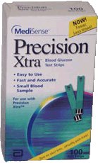 Blood Glucose Test Strips Precision Xtra® 100 Strips per Pack