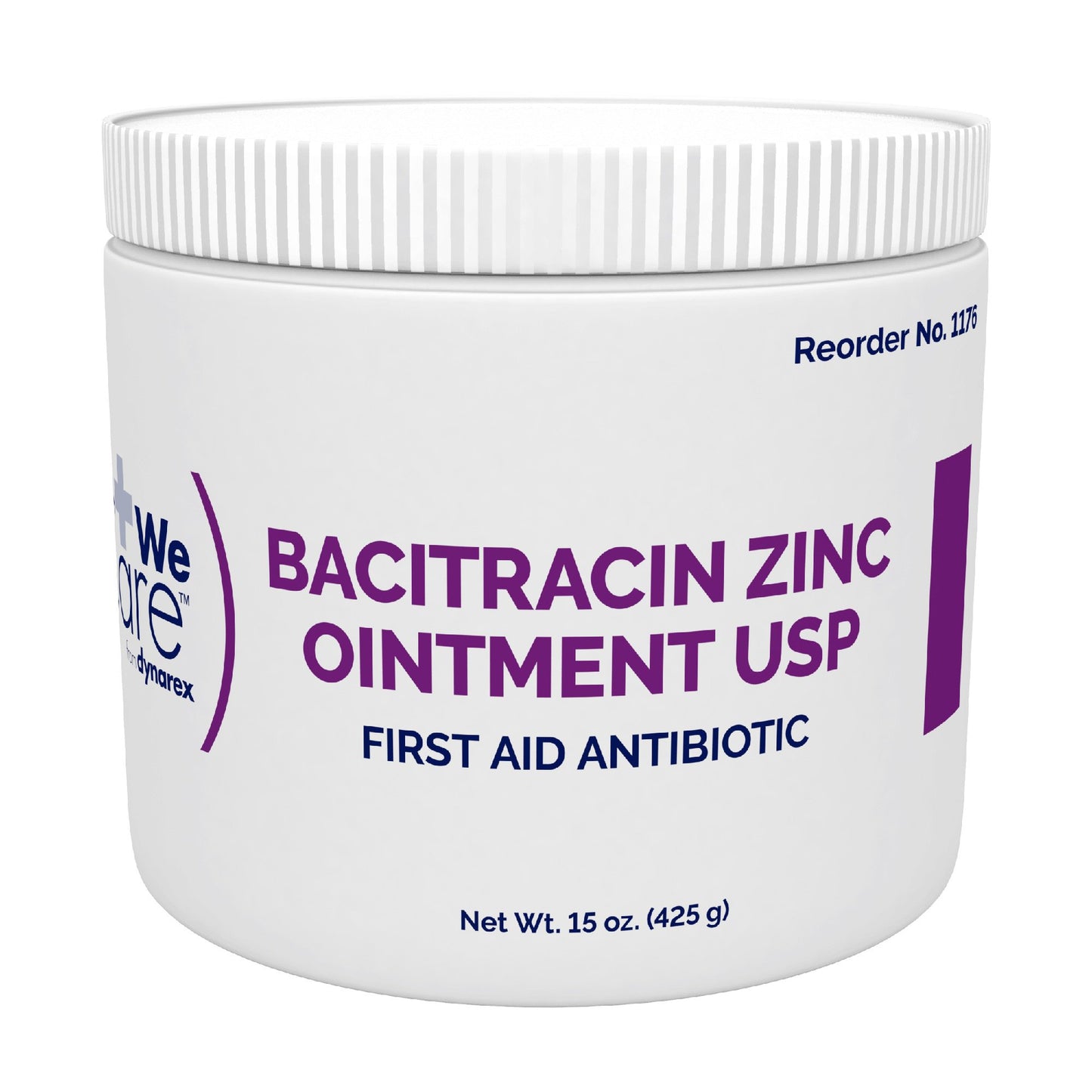 First Aid Antibiotic Bacitracin Zinc WeCare™ Ointment 15 oz. Jar
