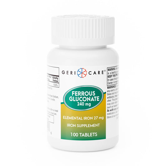 Mineral Supplement Geri-Care® Iron 240 mg Strength Tablet 100 per Bottle