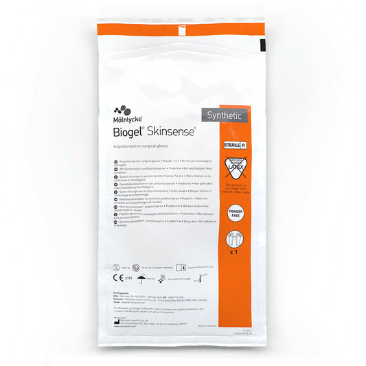 Surgical Glove Biogel® Skinsense™ Size 6 Sterile Polyisoprene Standard Cuff Length Micro-Textured Straw Not Chemo Approved
