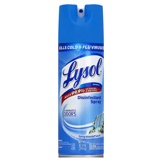 Surface Disinfectant Lysol® Alcohol Based Aerosol Spray Liquid 12.5 oz. Can Spring Waterfall Scent NonSterile