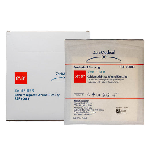 Alginate Dressing ZeniFIBER 8 X 8 Inch Square