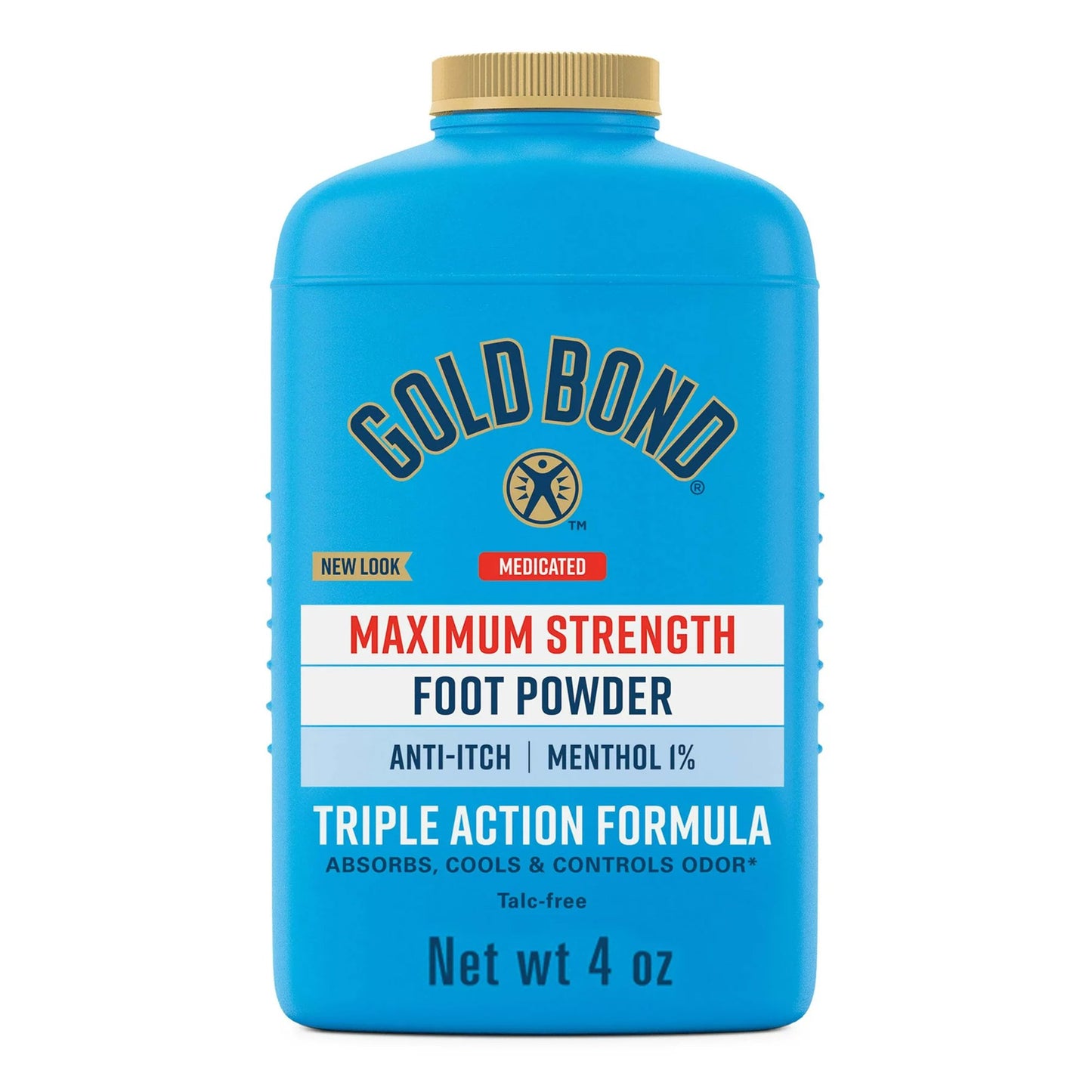 Foot Powder Gold Bond® Maximum Strength 4 oz. Scented Shaker Bottle Menthol 1%
