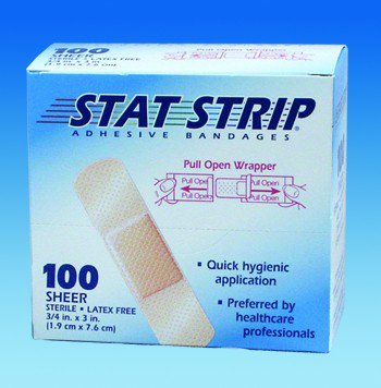 Adhesive Strip Stat Strip® Plastic Sheer 1 X 3 Inch Sterile