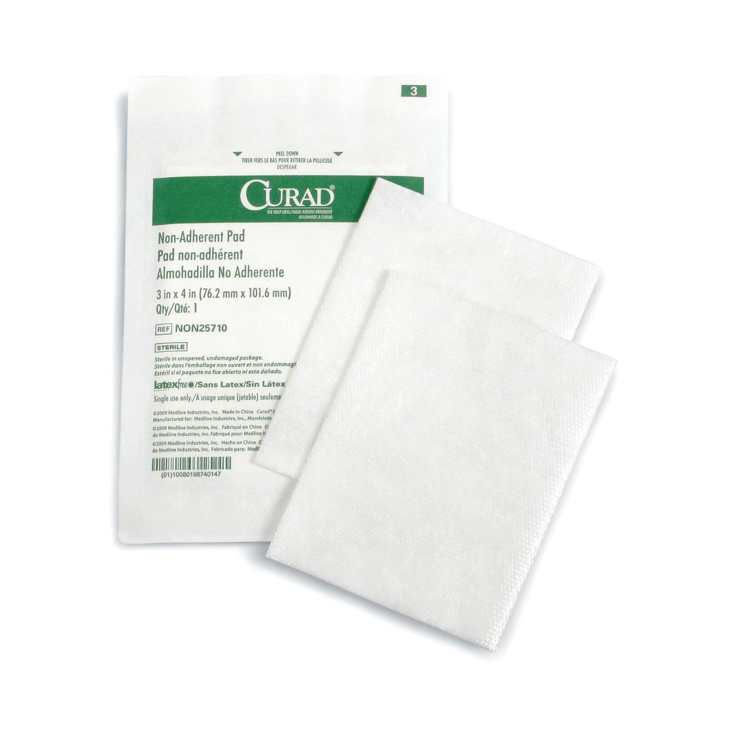 Non-Adherent Dressing Curad® 3 X 4 Inch Sterile 100 per Pack