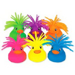 Kids Love Stickers® 12 per Pack Neon Puffer Duck Toys 3 Inch