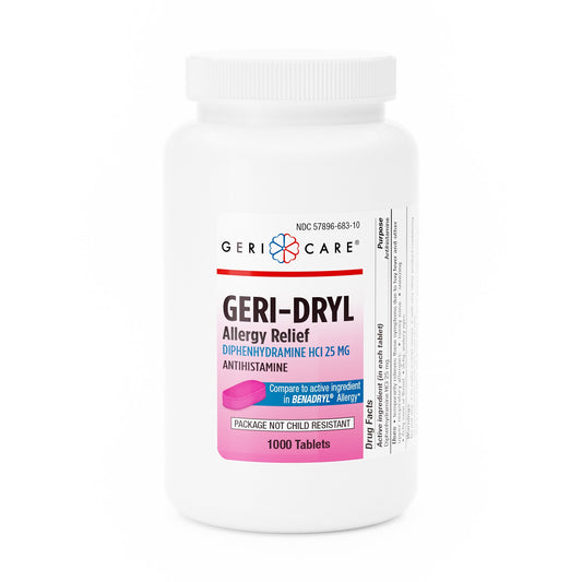 Allergy Relief Geri-Care® 25 mg Strength Tablet 1,000 per Bottle