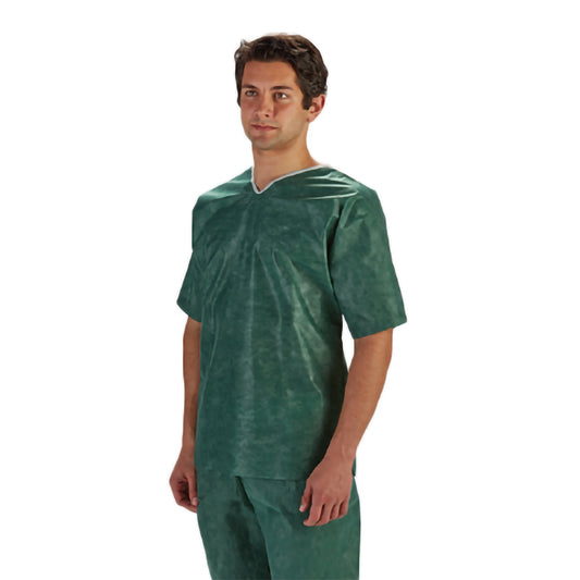Scrub Shirt Barrier® 2X-Large Green 3 Pockets Short Sleeve Unisex