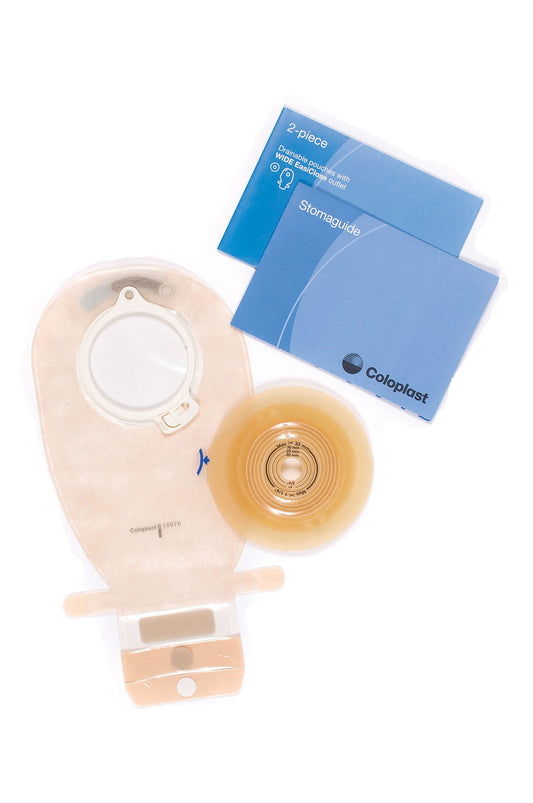 Urostomy Pouch Assura® Two-Piece System 10-1/4 Inch Length Flat, Trim to Fit 3/8 to 2-1/4 Inch Stoma Drainable