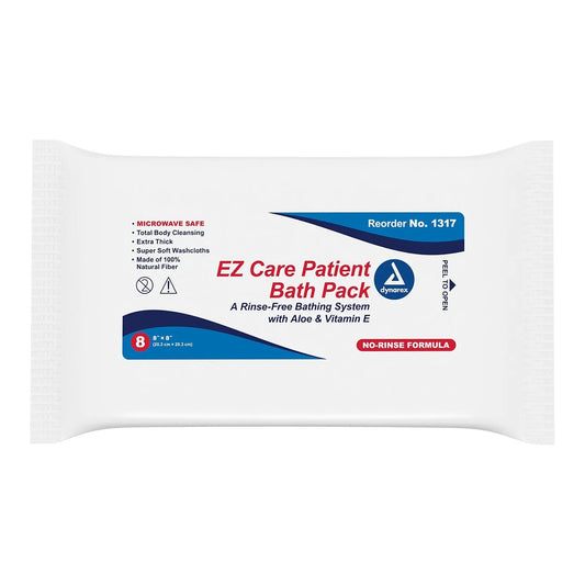 Rinse-Free Bath Wipe Ez Care™ Soft Pack Scented 8 Count