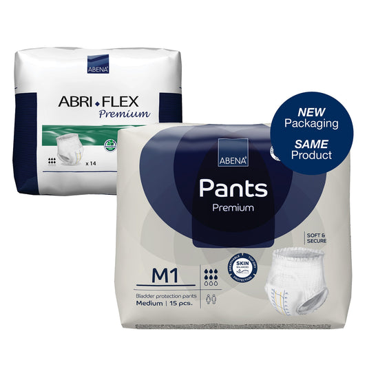 Unisex Adult Absorbent Underwear Abri-Flex™ Premium M1 Pull On with Tear Away Seams Medium Disposable Moderate Absorbency
