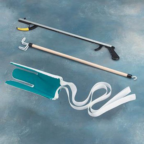ADL Hip / Knee Equipment Kit SammonsPreston® Assistive Device Kit 4 Reacher - 26 Inch Length / Dressing Stick - 26 Inch Length