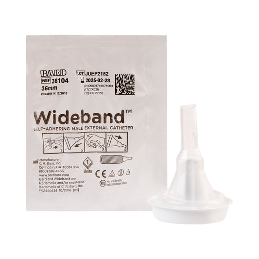 Male External Catheter Wide Band® Self-Adhesive Band Silicone Large