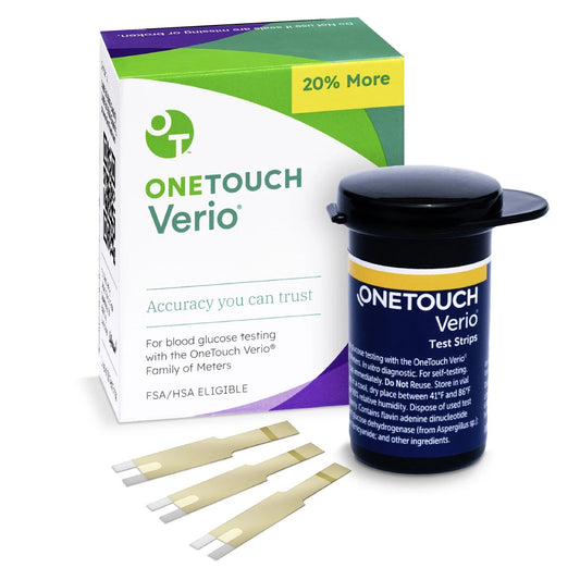 Blood Glucose Test Strips OneTouch® Verio® 50 Strips per Pack