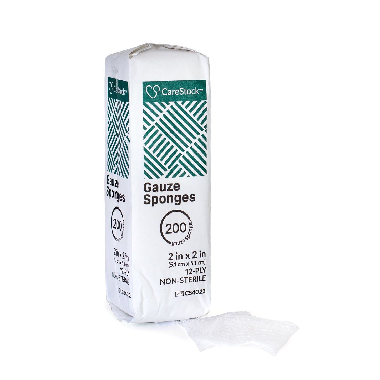 Gauze Sponge CareStock™ 2 X 2 Inch 12-Ply NonSterile 200 per Pack