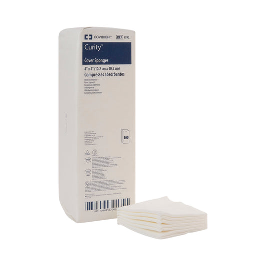 Cellulose Filled Nonwoven Sponge Curity™ 4 X 4 Inch 4-Ply NonSterile 100 per Pack