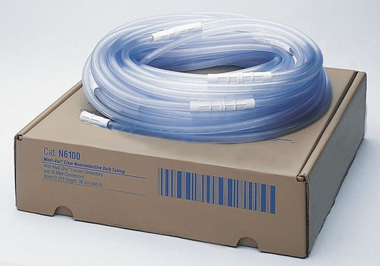 Suction Tubing Medi-Vac® Clear 3/16 Inch I.D. 1-1/2 Foot Length Non-Conductive Plastic Sterile
