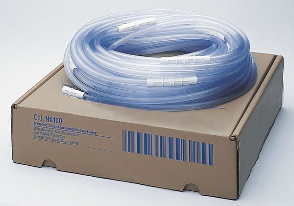 Suction Tubing Medi-Vac® Clear 9/32 Inch I.D. 12 Foot Length Non-Conductive Plastic Sterile