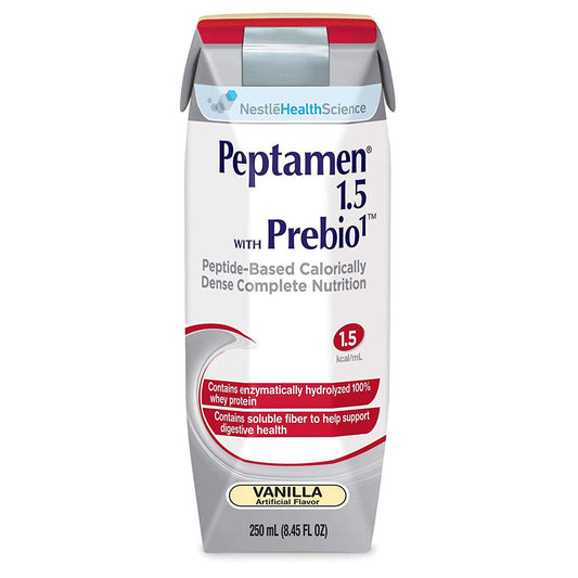 Oral Supplement Peptamen® 1.5 with Prebio 1™ Vanilla Flavor Liquid 250 mL Carton