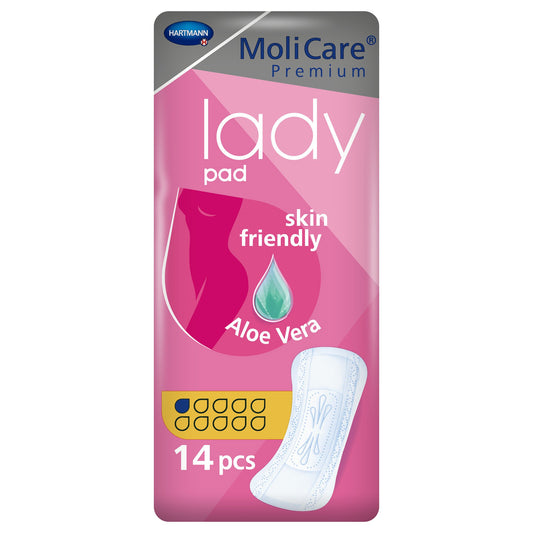 Bladder Control Pad MoliCare® Premium Lady Pads 3 X 8-1/2 Inch Light Absorbency Polymer Core One Size Fits Most