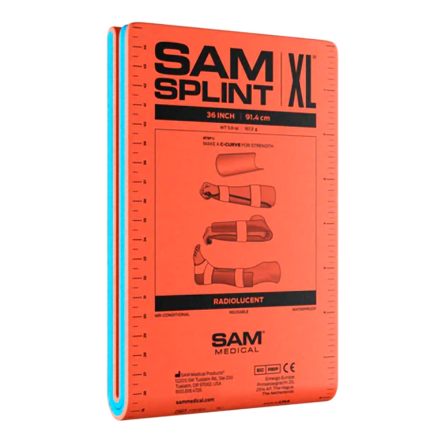 Arm Splint Sam® Without Closure One Size Fits Most