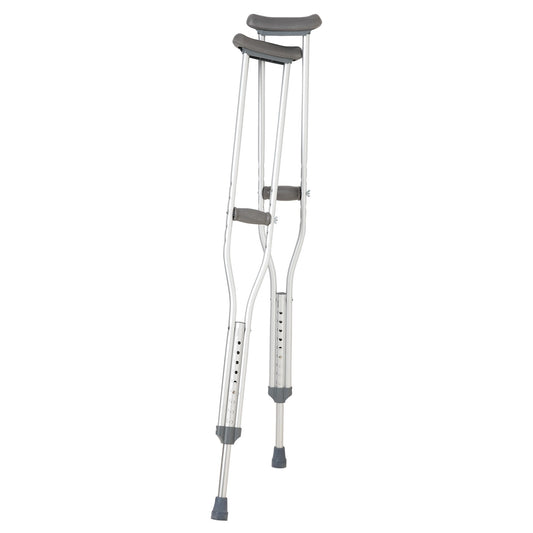 Underarm Crutches Tall Adult 5 Foot 10 Inch to 6 Foot 6 Inch User Height Aluminum Frame 250 lbs. Weight Capacity