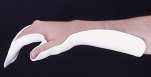 Resting Pan Mitt Hand Splint AliMed® Pre-Cut Thermoplastic Left or Right Hand White Large