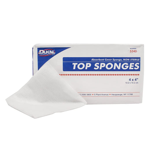 Cellulose Filled Nonwoven Sponge Dukal™ 4 X 4 Inch 8-Ply NonSterile 100 per pack