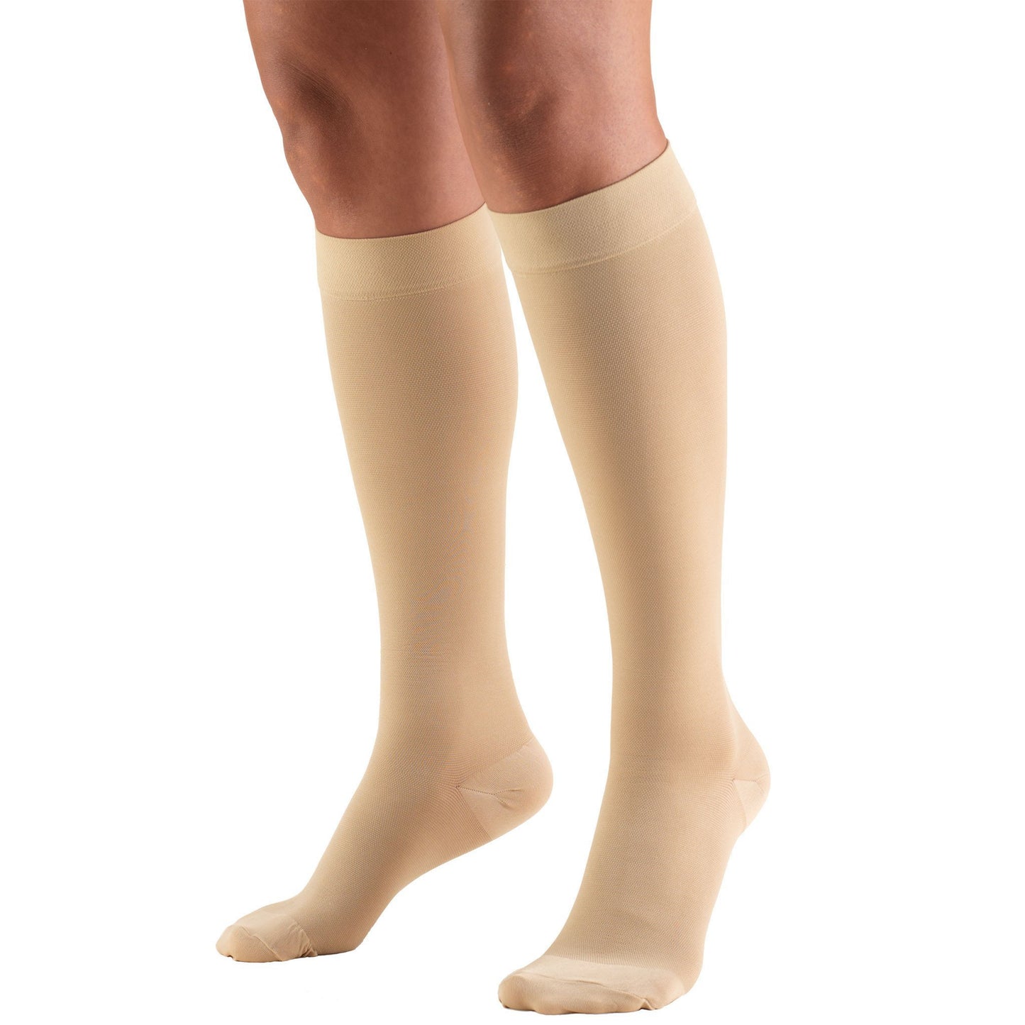 Compression Stocking Truform® Knee High Medium Beige Closed Toe
