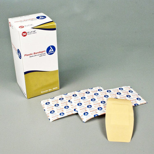 Adhesive Strip Dynarex® Plastic Tan 2 X 4-1/2 Inch Sterile