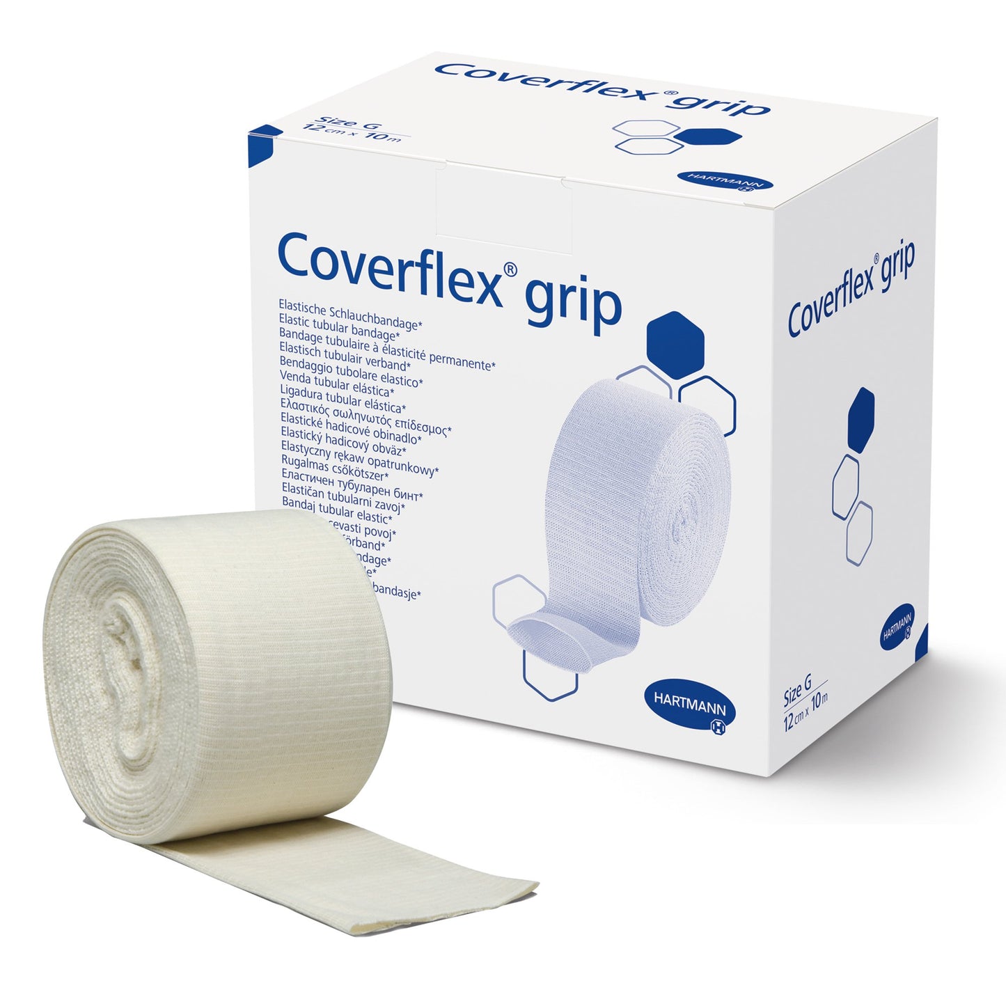 Elastic Tubular Support Bandage Coverflex® grip 4.7 Inch X 11 Yard Pull On Tan NonSterile Size G Low Compression