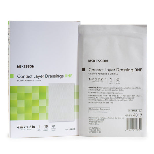 Wound Contact Layer Dressing McKesson 4 X 7.2 Inch Sterile