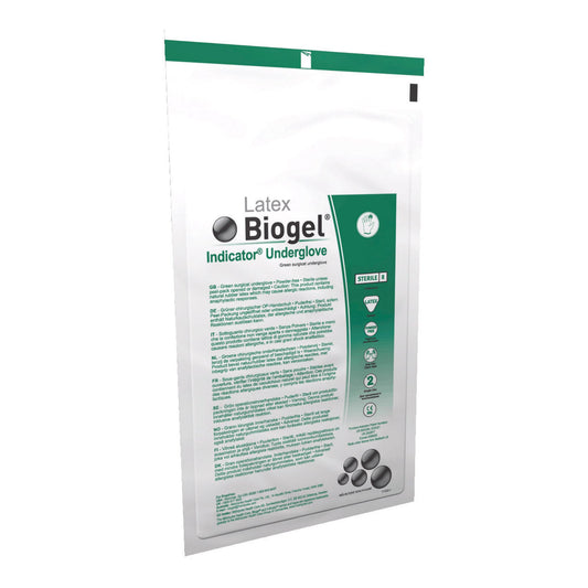 Surgical Underglove Biogel® Indicator™ Underglove Size 7.5 Sterile Latex Standard Cuff Length Smooth Green Not Chemo Approved
