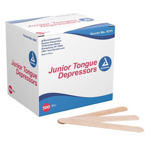 Tongue Depressor dynarex® 5-1/2 Inch Length Wood Junior