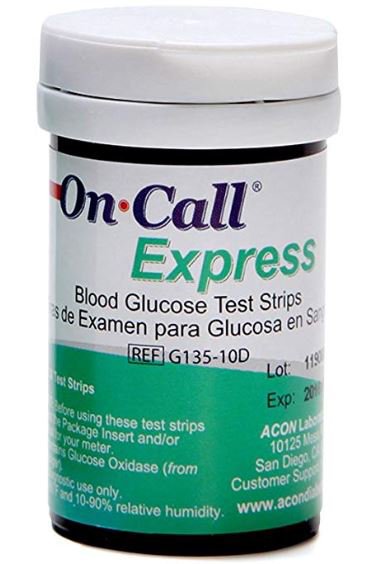 Blood Glucose Test Strips On Call Express® 50 Strips per Pack