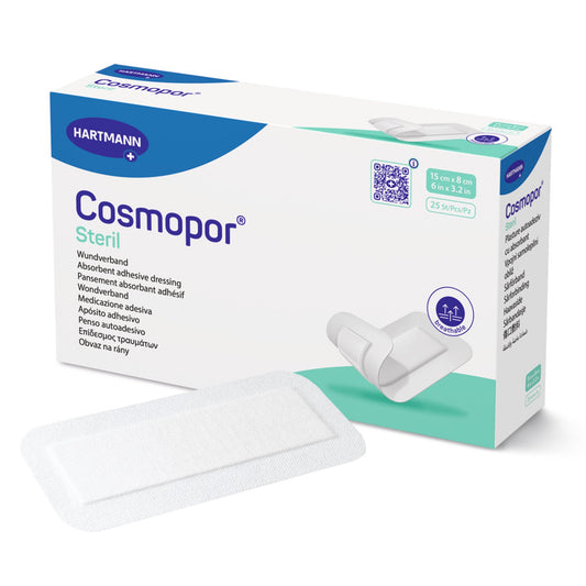 Island Dressing Cosmopor® Steril 3-1/5 X 6 Inch Rectangle Sterile Water Resistant Backing