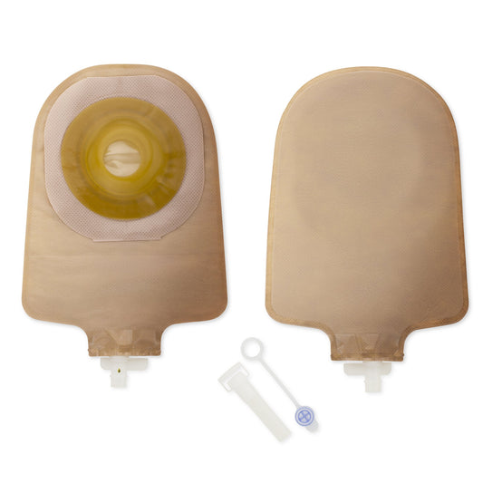 Urostomy Pouch Premier™ One-Piece System 9 Inch Length Convex, Pre-Cut 1 Inch Stoma Drainable