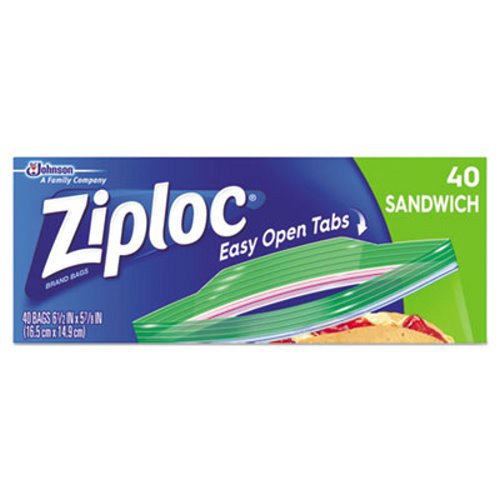 Reclosable Bag Ziploc® 5-7/8 X 6-1/2 Inch Plastic Clear Zipper Closure