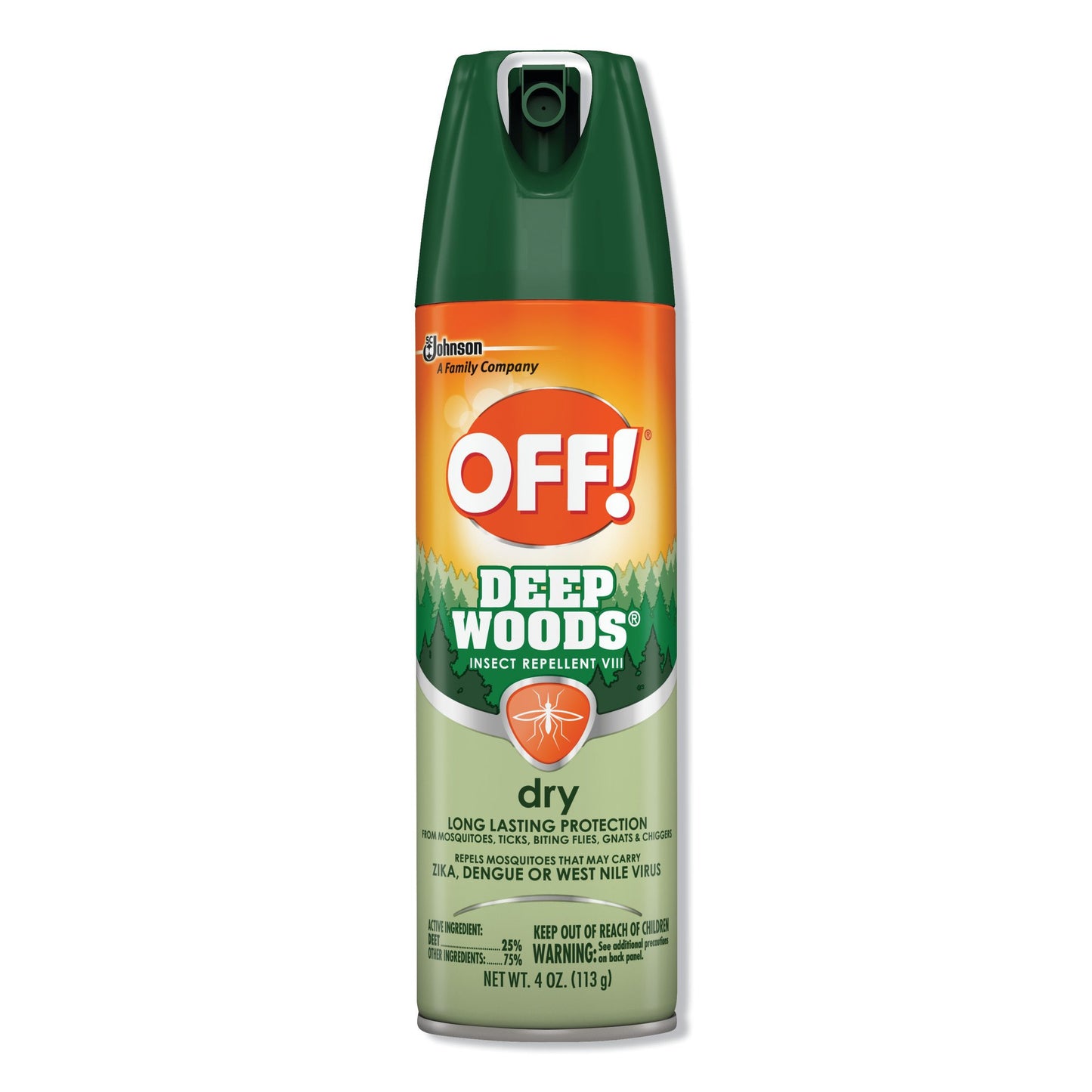 Insect Repellent DEET Off!® Deep Woods® Dry Topical Liquid 4 oz. Aerosol Can