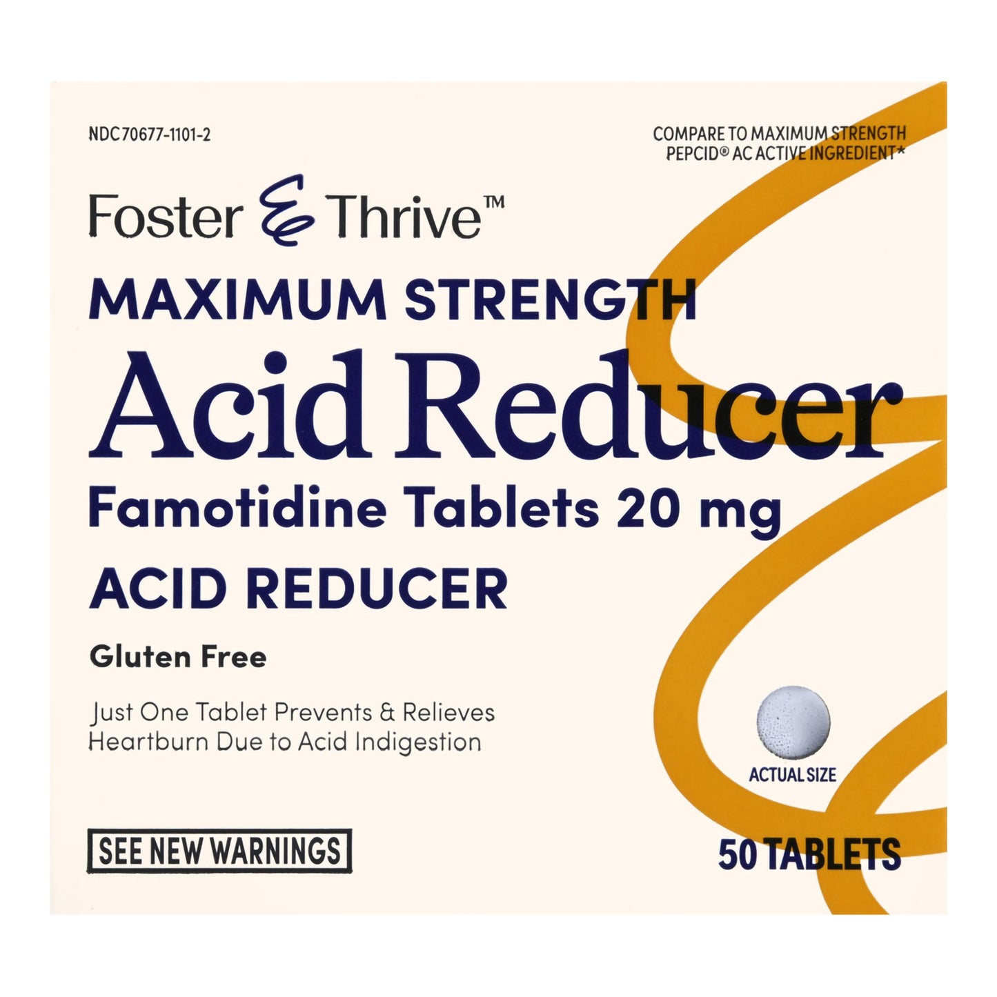Antacid Foster & Thrive™ 20 mg Strength Tablet 50 per Bottle