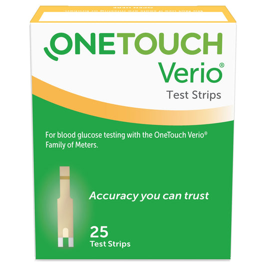 Blood Glucose Test Strips OneTouch® Verio® 25 Strips per Pack