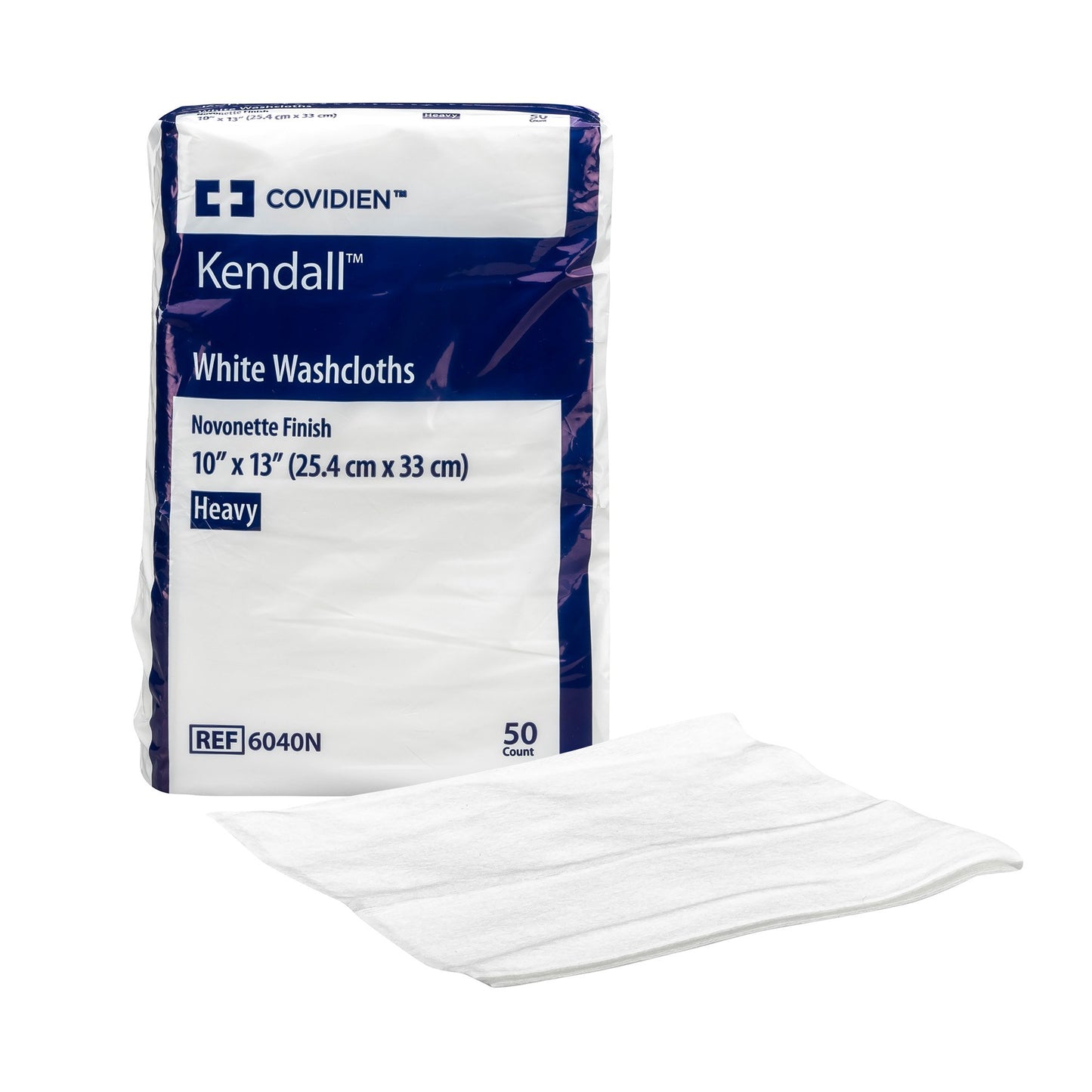 Washcloth Kendall™ 10 X 13 Inch White Disposable