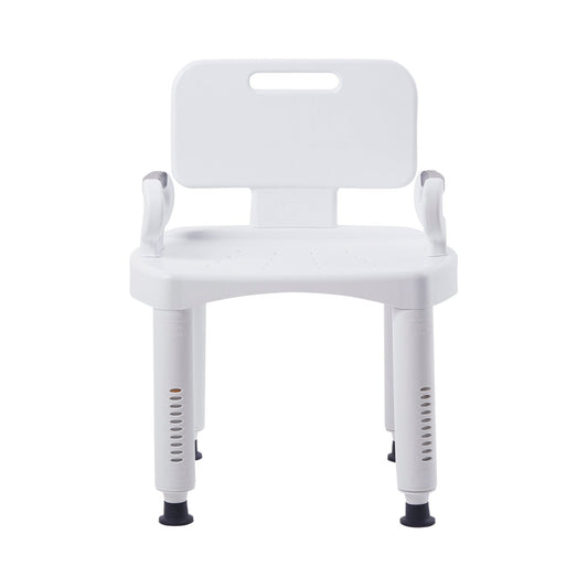 Bath Bench McKesson Removable Arms Plastic Frame Removable Backrest 21-1/4 Inch Seat Width 350 lbs. Weight Capacity