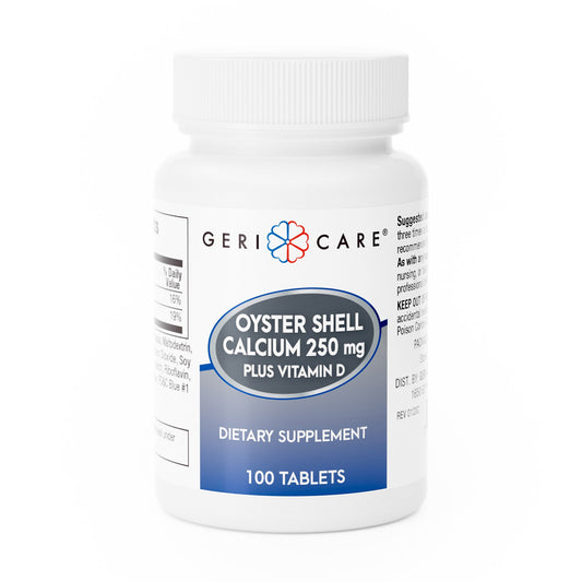 Joint Health Supplement Geri-Care® Oyster Shell 250 mg Strength Tablet 100 per Bottle