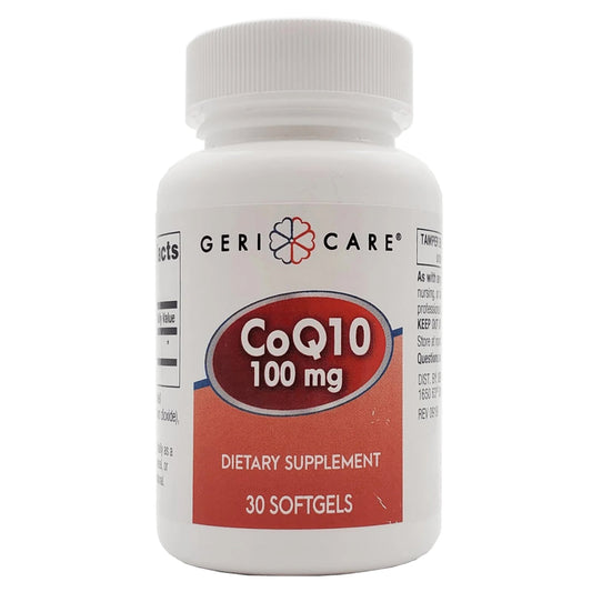 Vitamin Supplement Geri-Care® Coenzyme Q-10 100 mg Strength Softgel 30 per Bottle